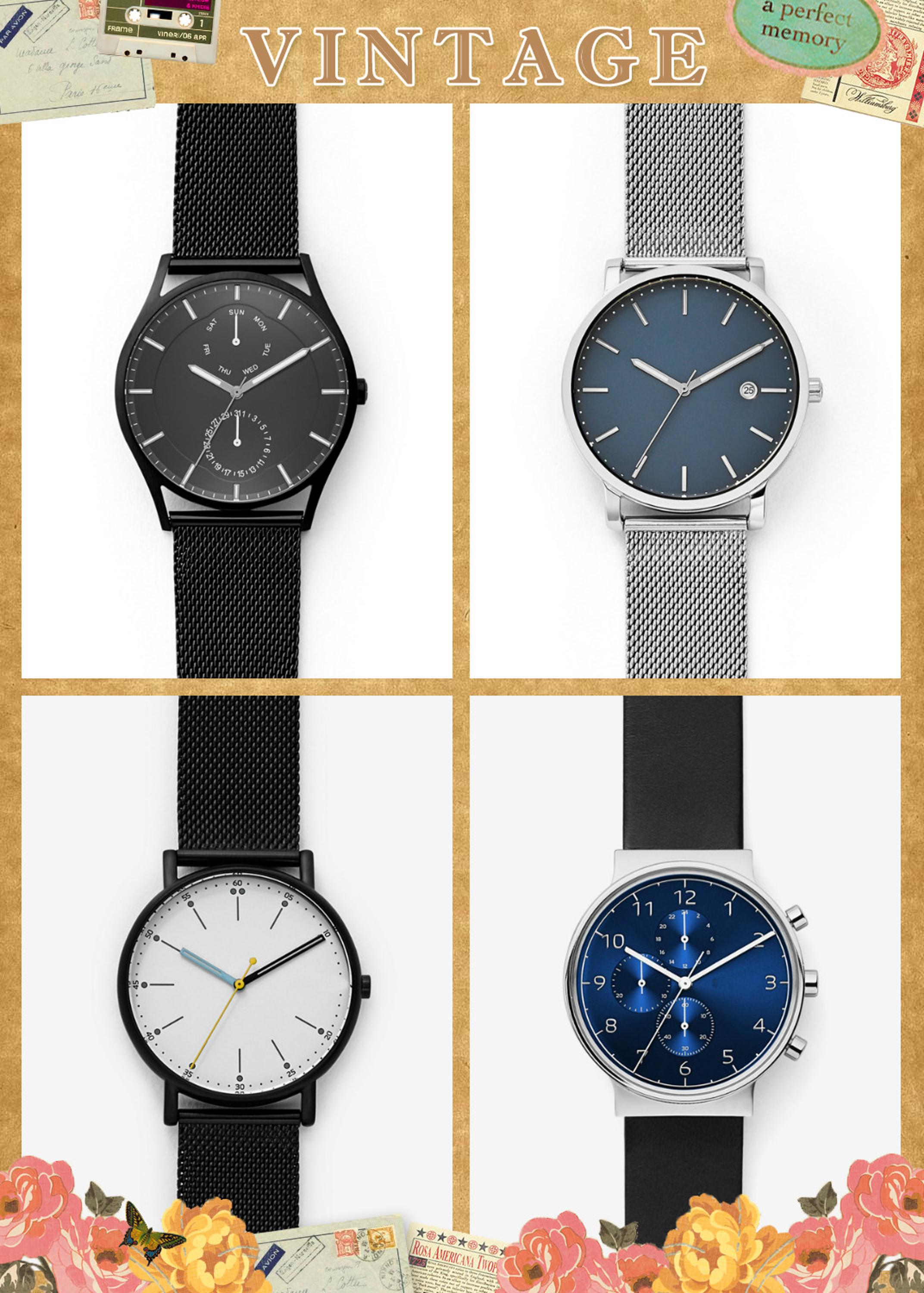 VDEAR - Black dial own label workable two eyes watch oem chronograph stainless steel leather strap quartz watch sr626sw others 23