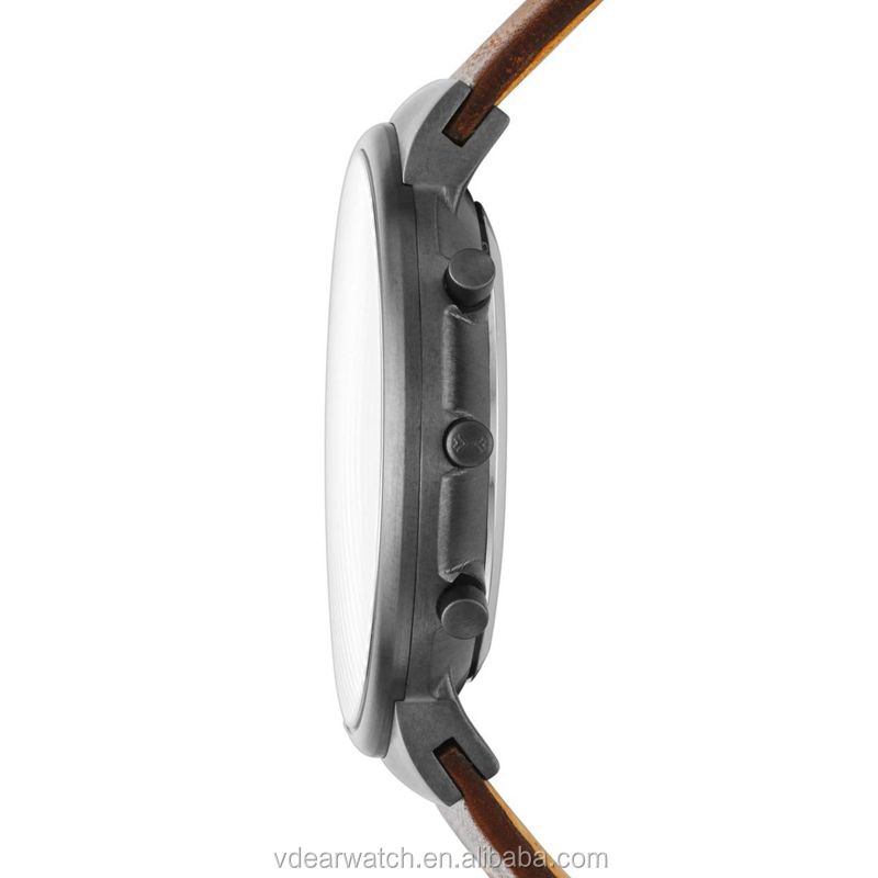 VDEAR - Three eyes leather quartz chronograph steel watch design your own custom logo watches men others 17