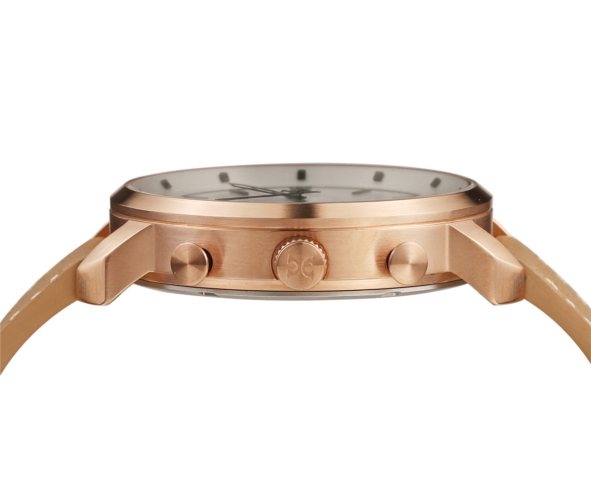 VDEAR - Orologio da uomo al quarzo personalizzato con cronografo, quadrante grande da 45 mm, cassa in acciaio inossidabile, tre occhi, altri 16