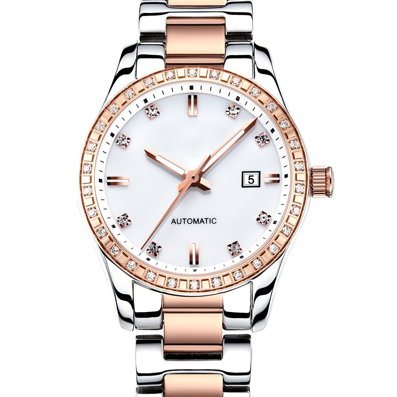 VDEAR - Crystal bezel mechanical watch 2017 luxury japan automatic watch with japan 9015 movement others 9