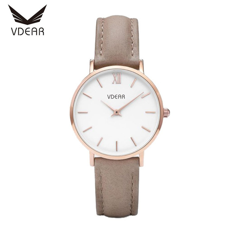 VDEAR - Orologio ultra sottile giapponese con movimento in acciaio inossidabile, resistente all'acqua fino a 3 atm, da donna e da uomo 16