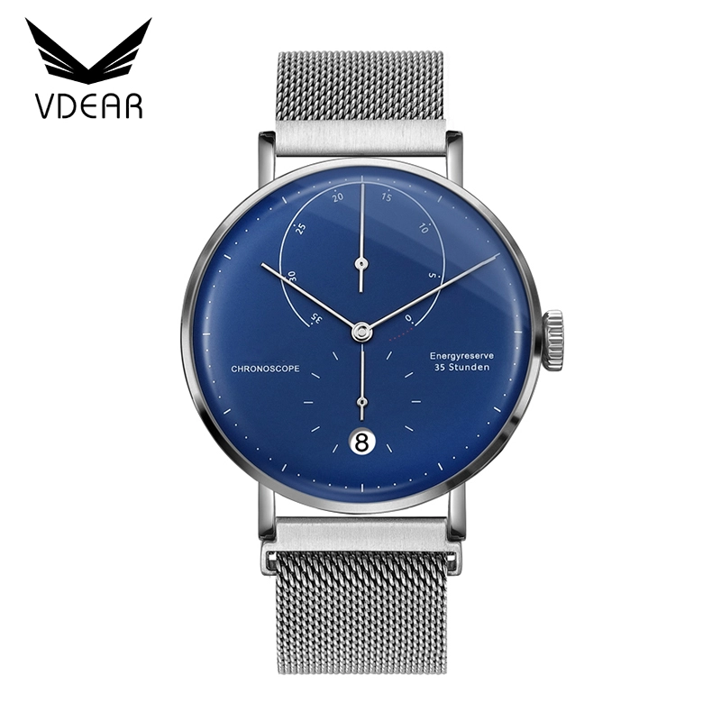 VDEAR - Orologio automatico economico con lancette dei secondi, orologio cronografo di lusso da uomo, meccanico con funzione energetica, altri 1