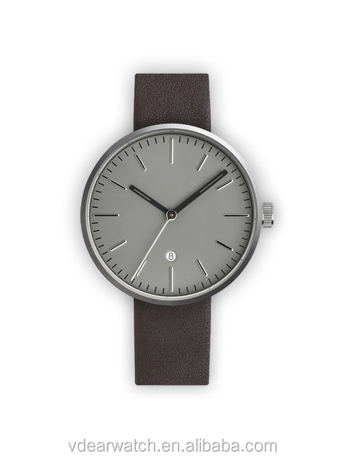 VDEAR - 40mm Lugless leather strap blank watch dials stainless steel case back water proof watch from china others 11