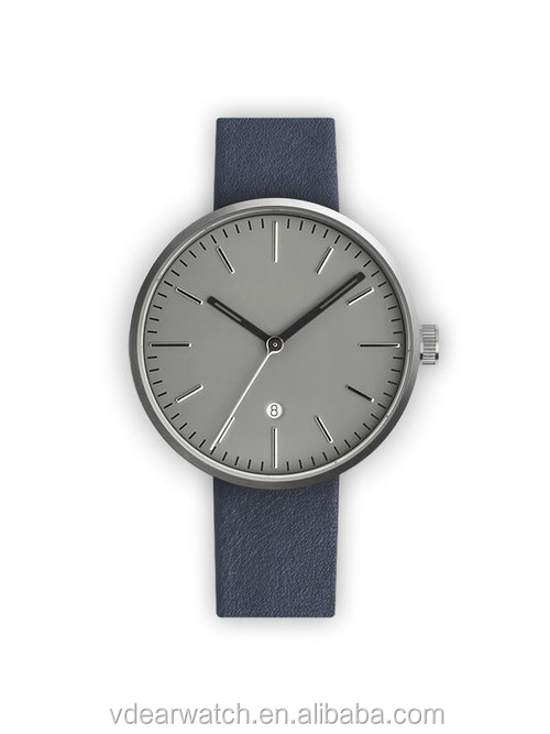 VDEAR - 40mm Lugless leather strap blank watch dials stainless steel case back water proof watch from china others 9