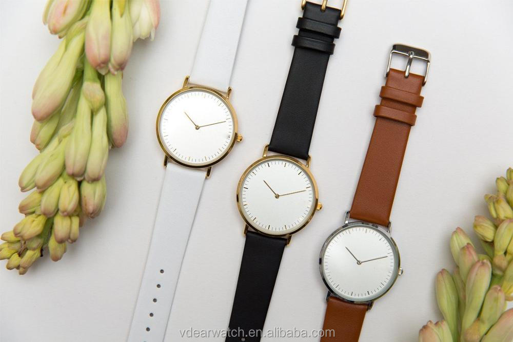 VDEAR - Montre de marque à cadran simple, sans logo, à petit prix, dernier modèle personnalisable avec mouvement GL20 et autres 17