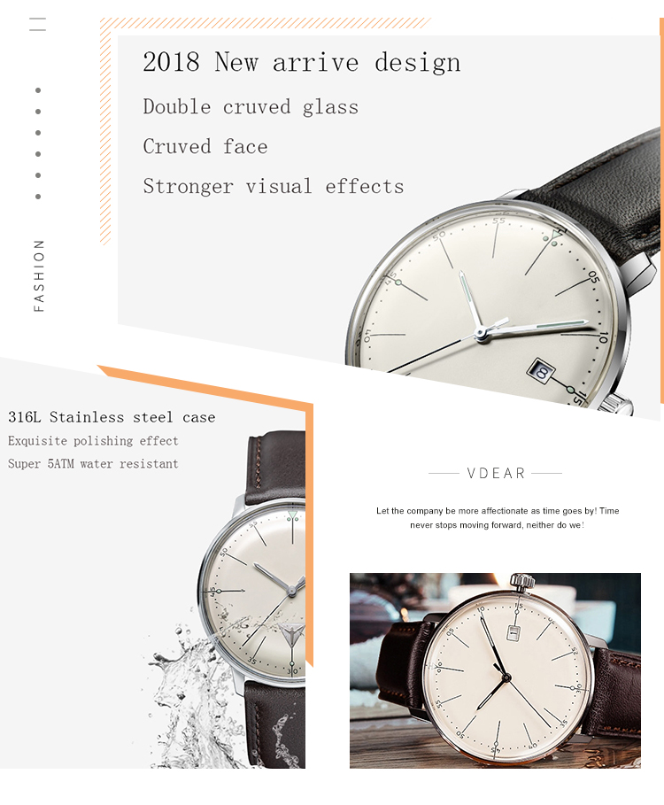 VDEAR - Ultra Thin Watches for Men Waterproof Quartz Watch Stainless Steel Wristwatch others 16