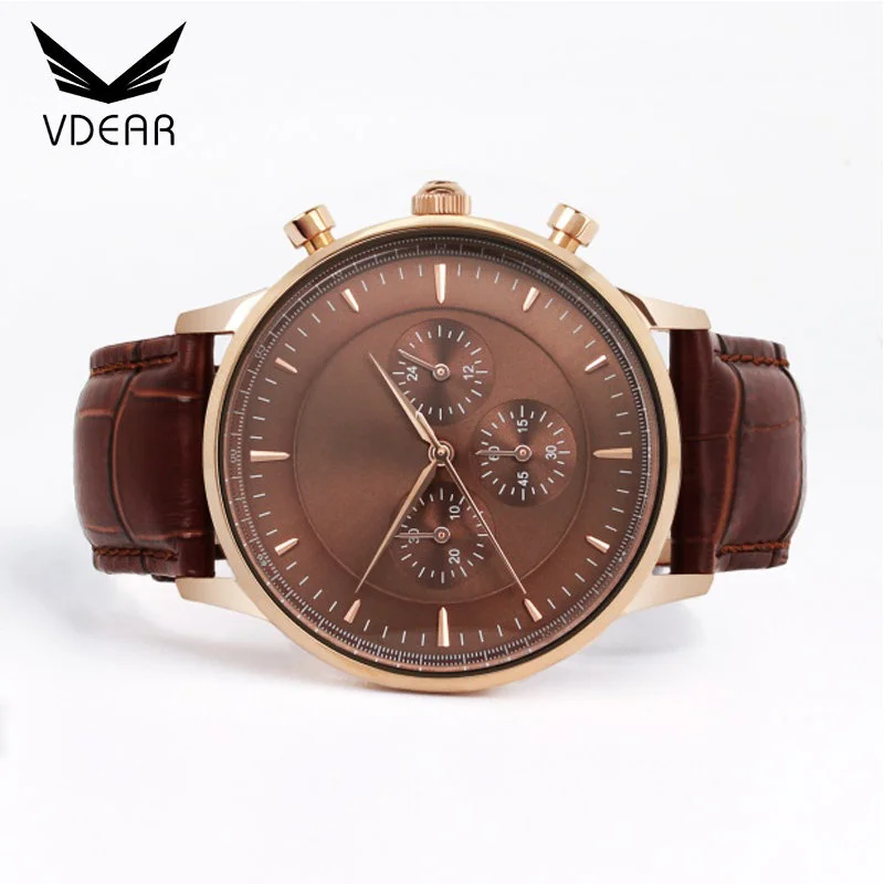 VDEAR - China wholesale cheap custom watches men chrono quartz watches bezel japan movt with sub dials others 1