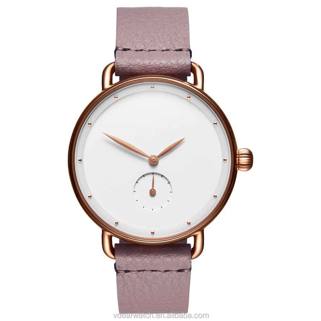 VDEAR - Polished rose gold metal link strap 16mm stylish women watch oem custom watch others 16