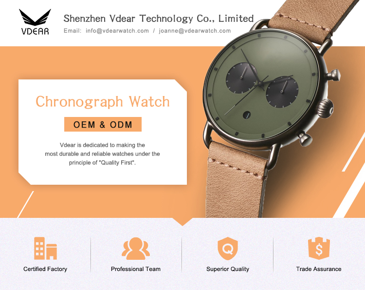 VDEAR - Vdear Oem Odm Miyota Slim Leather Chronograph Watch For Men others 8