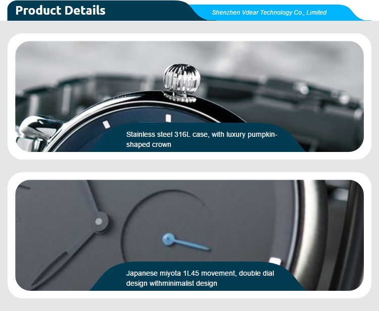 VDEAR - VDEAR low moq luxury japan quartz movement custom logo watches men wrist others 14