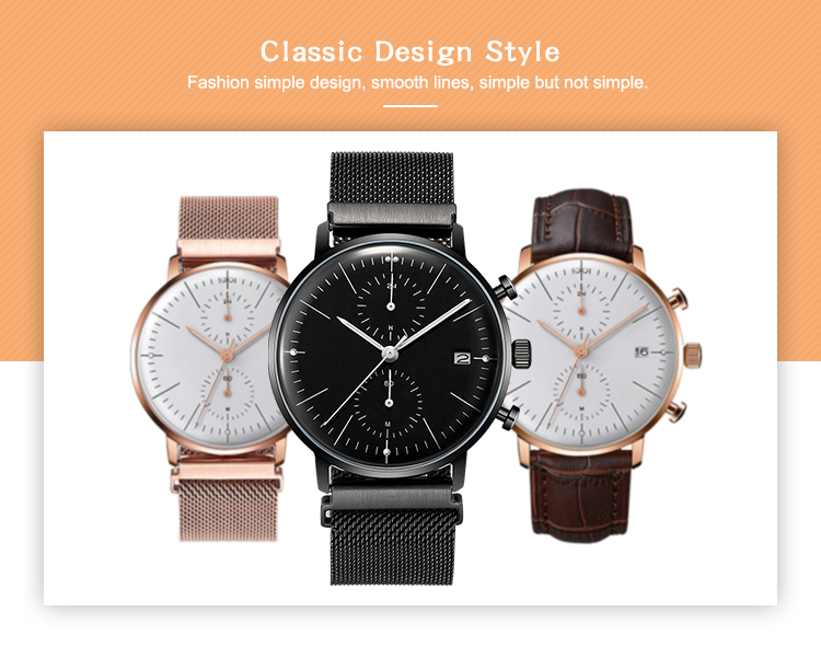 VDEAR - Orologi personalizzati all'ingrosso Cronografo al quarzo Orologio da polso in acciaio inossidabile altri 10