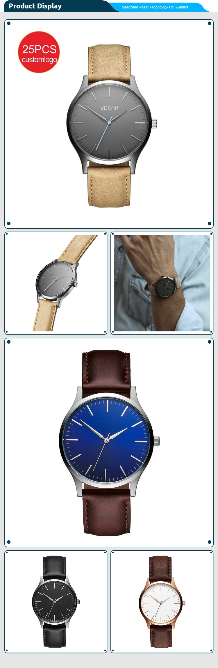 VDEAR – VDEAR OEM Herrenuhren, Luxusuhren mit individuellem Logo, keine Mindestbestellmenge, Quarzuhren anderer Marken. 14