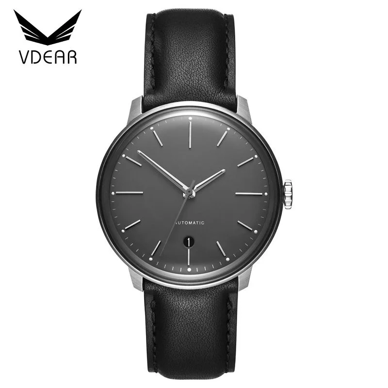 VDEAR – Gebogene Herrenuhr mit Automatikwerk und Glasboden (auch als Luxusuhr erhältlich) 1