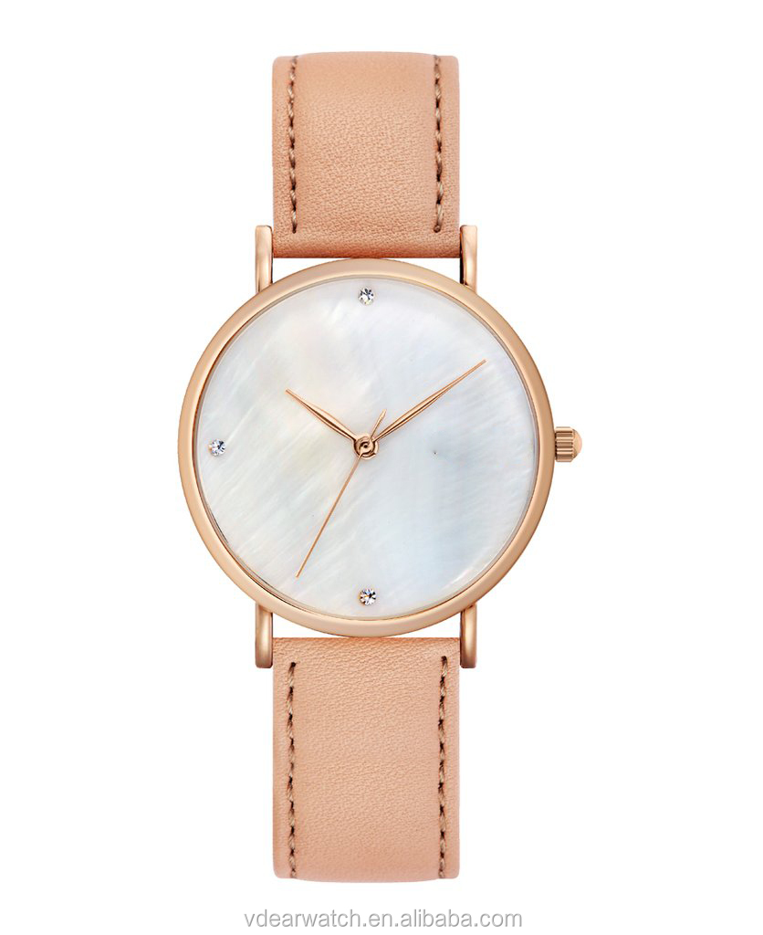 VDEAR - Goldlish mother of pearl dial custom japan movt quartz watch stainless steel bezel watches ladies others 9