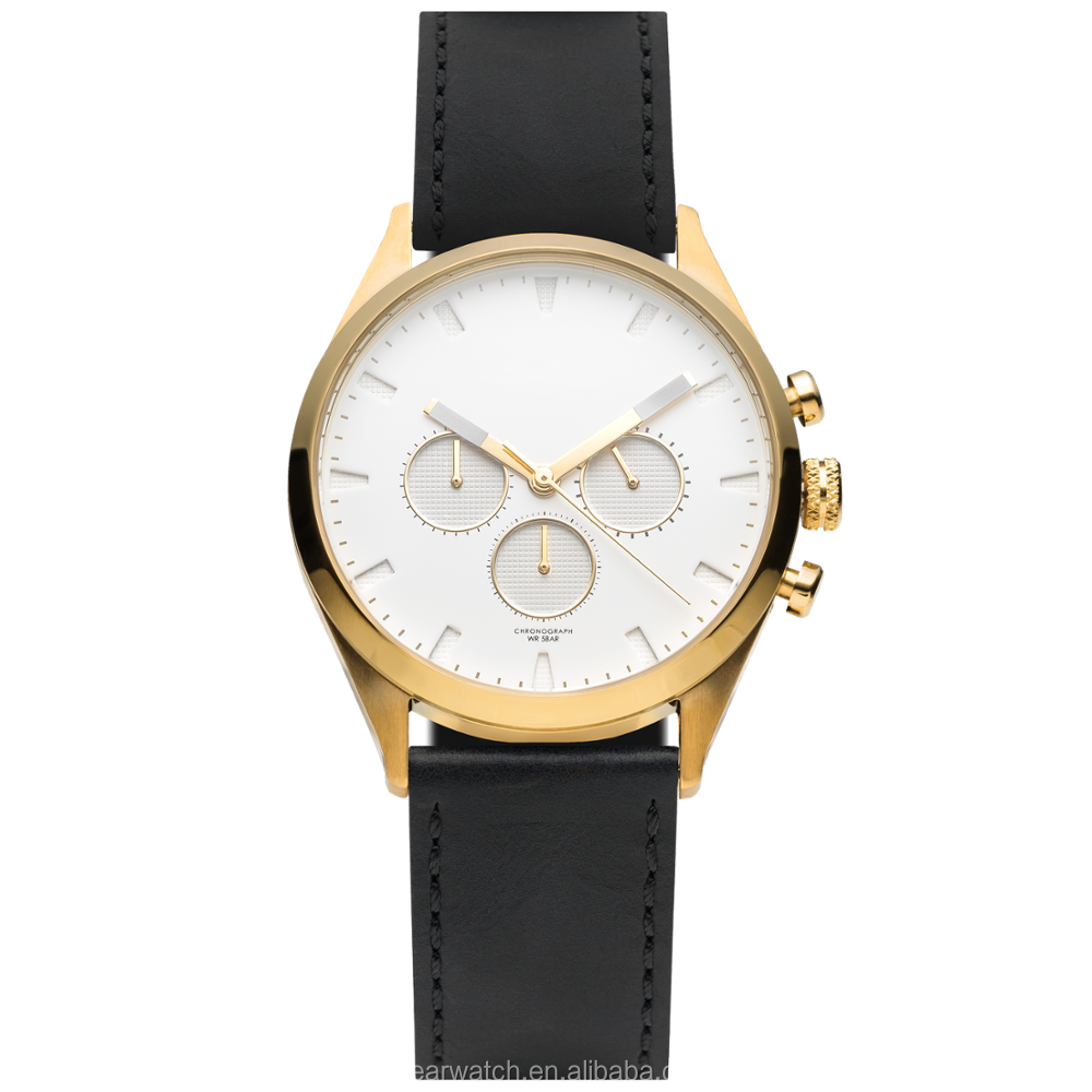 VDEAR - Orologi cronografi economici da uomo di lusso in acciaio inossidabile con catena, logo personalizzato e altri 11