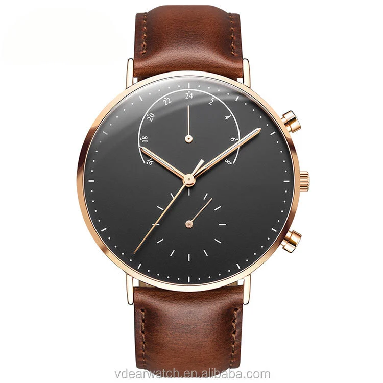 VDEAR - Orologio da uomo con movimento al quarzo cinese 24 ore in edizione limitata 1