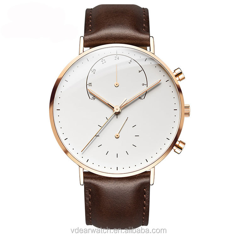 VDEAR - Orologio da uomo con movimento al quarzo cinese 24 ore in edizione limitata 12