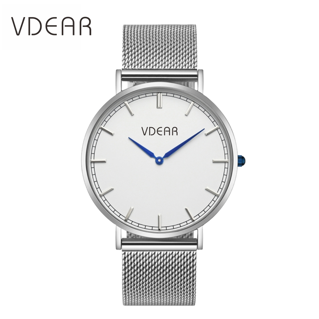 VDEAR - brand your own watches custom men wrist watch Stainless Steel Style 1