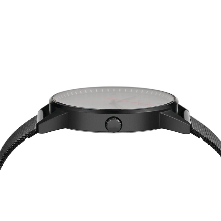 VDEAR - ساعة كوارتز يابانية الصنع، بشعار مخصص، مينا فارغ، علامة تجارية خاصة، ساعات يد رجالية أنيقة من الفولاذ المقاوم للصدأ 18