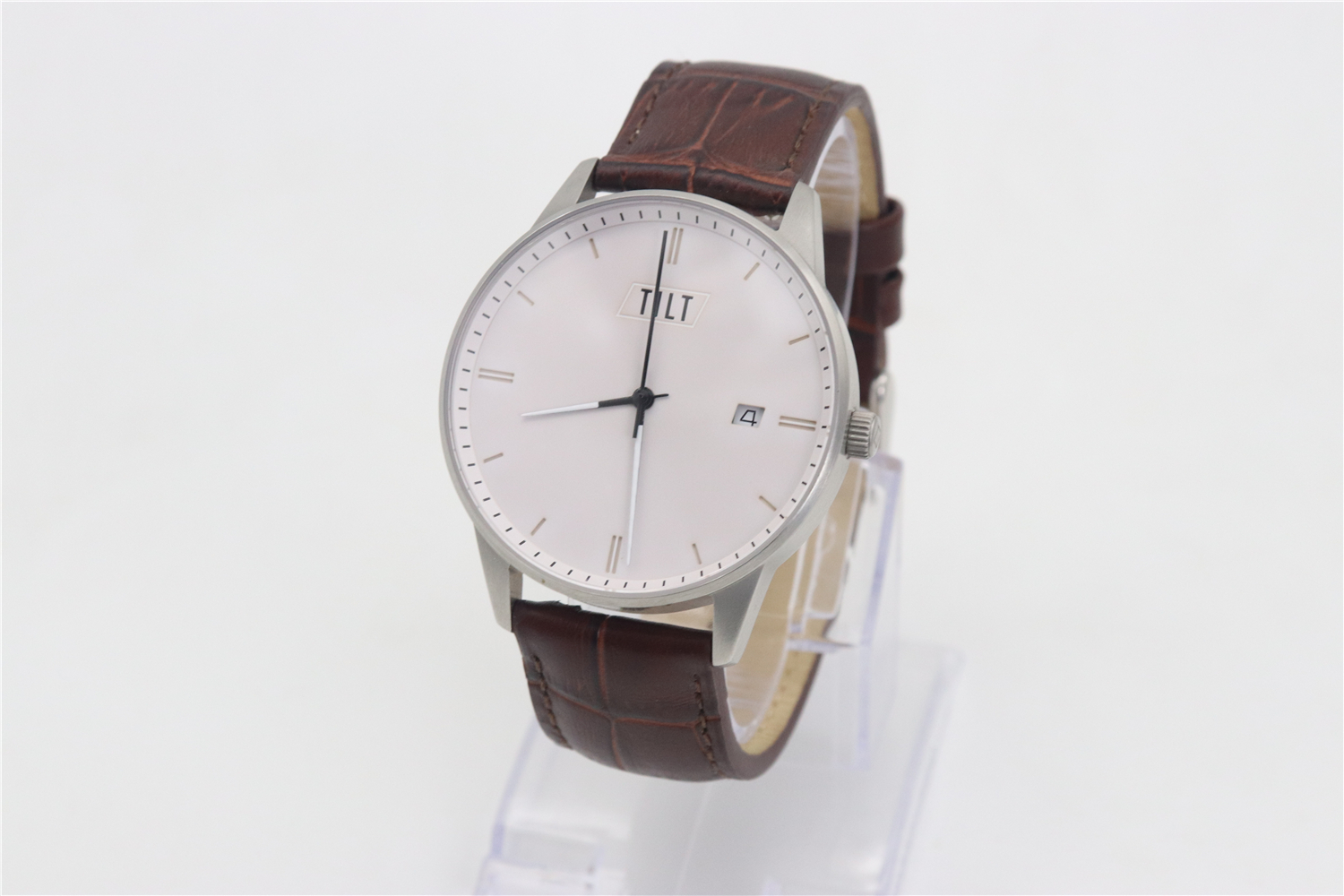 VDEAR - ساعة كوارتز يابانية الصنع، بشعار مخصص، مينا فارغ، علامة تجارية خاصة، ساعات يد رجالية أنيقة من الفولاذ المقاوم للصدأ 10