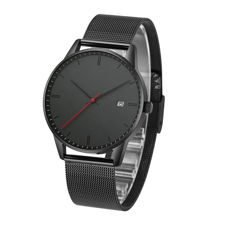 VDEAR - ساعة كوارتز يابانية الصنع، بشعار مخصص، مينا فارغ، علامة تجارية خاصة، ساعات يد رجالية أنيقة من الفولاذ المقاوم للصدأ 16