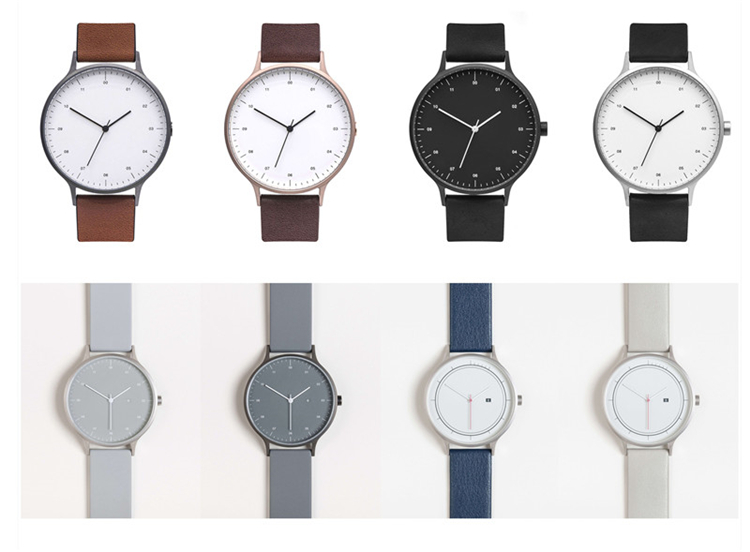 VDEAR - Läderarmband, specialdesignat, privat etikett, minimalistiskt, helt nytt armbandsur för män, 2020, rostfritt stål 20