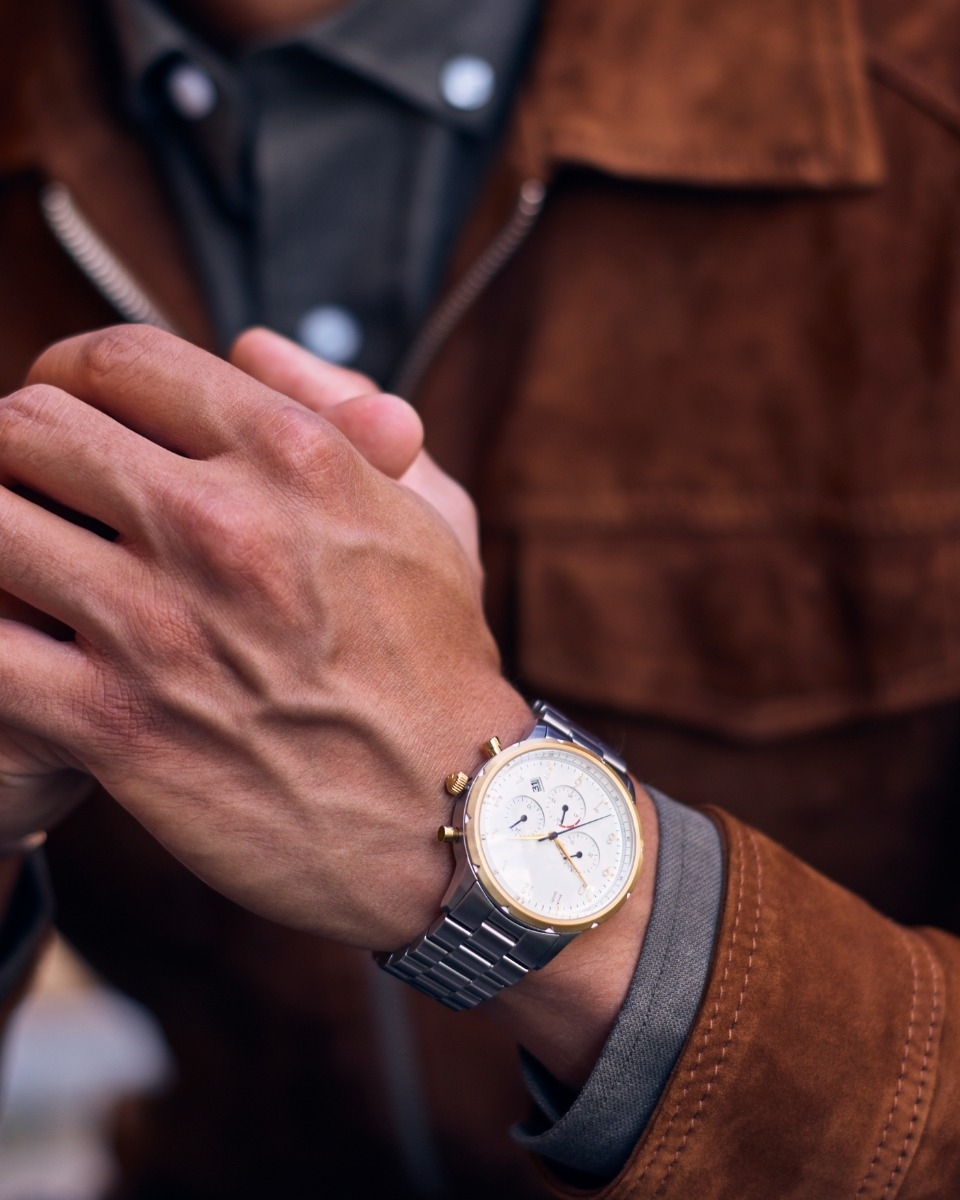 VDEAR - Customizable luxury crocodile japan movt quartz watch stainless steel bezel custom no brand watch men Chronograph Watch 16