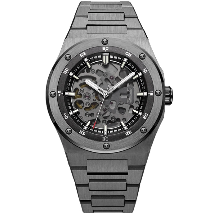 VDEAR - Luminous Design Oem Your Logo Stainless Steel Case Back Watch Men'S Skeleton Watch Automatic New Arrival 1
