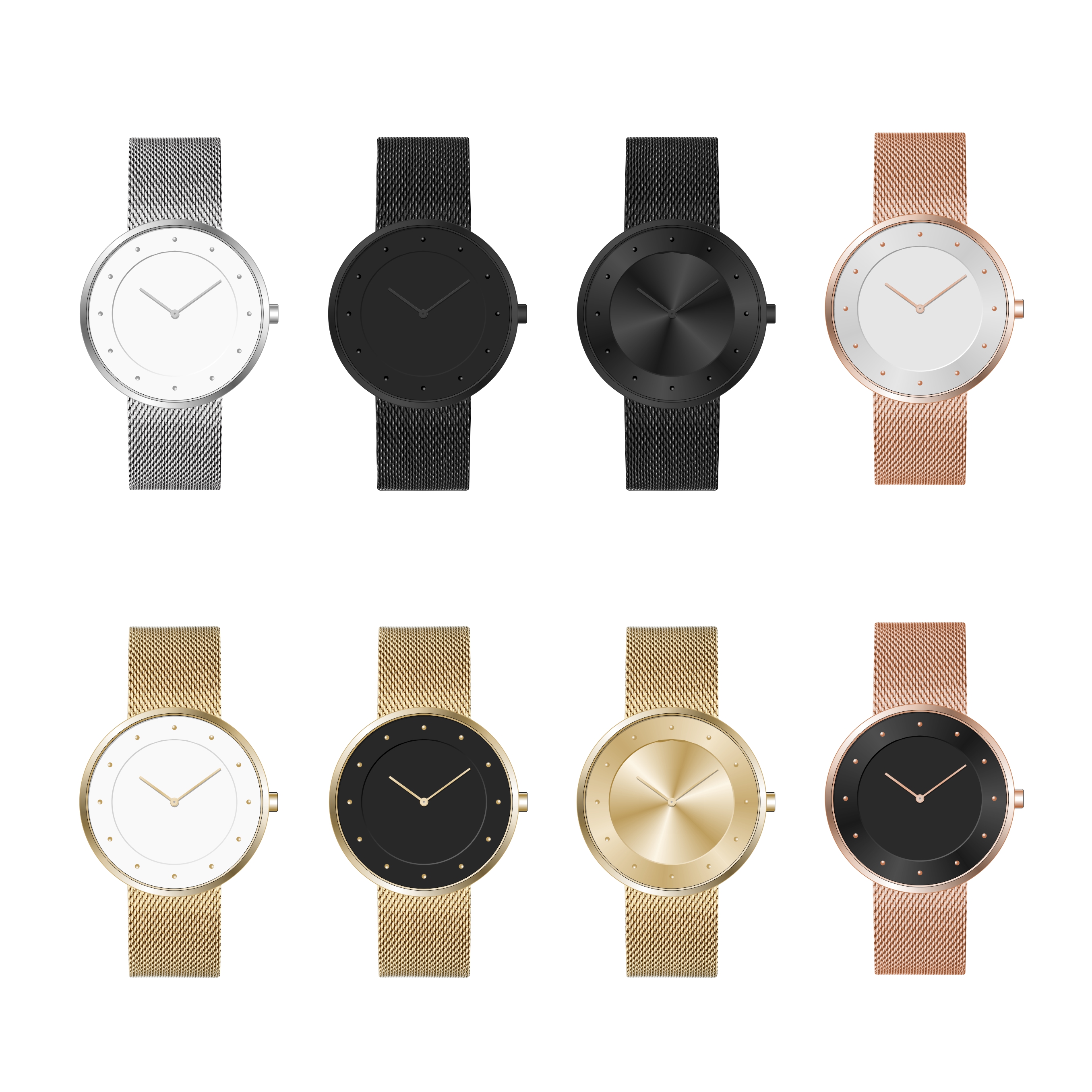 VDEAR - Orologio da polso al quarzo personalizzato con movimento giapponese, cassa rotonda, design 2020, per uomo, in acciaio inossidabile 20