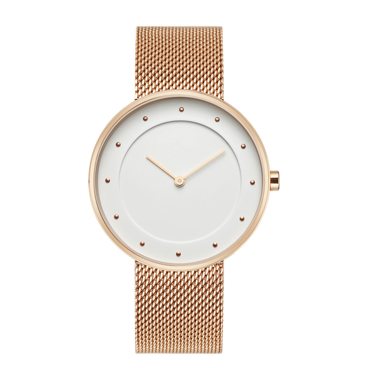 VDEAR - Orologio da polso al quarzo personalizzato con movimento giapponese, cassa rotonda, design 2020, per uomo, in acciaio inossidabile 12