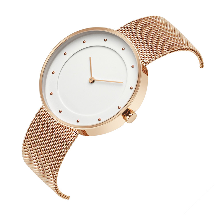 VDEAR - Orologio da polso al quarzo personalizzato con movimento giapponese, cassa rotonda, design 2020, per uomo, in acciaio inossidabile 14