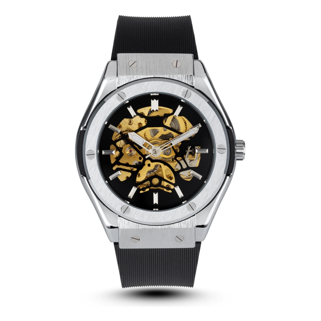 VDEAR - 3 atm stainless steel back luxury watch leather wrist band watch classic automatic watch customized logo Automatic Watch For Men 1