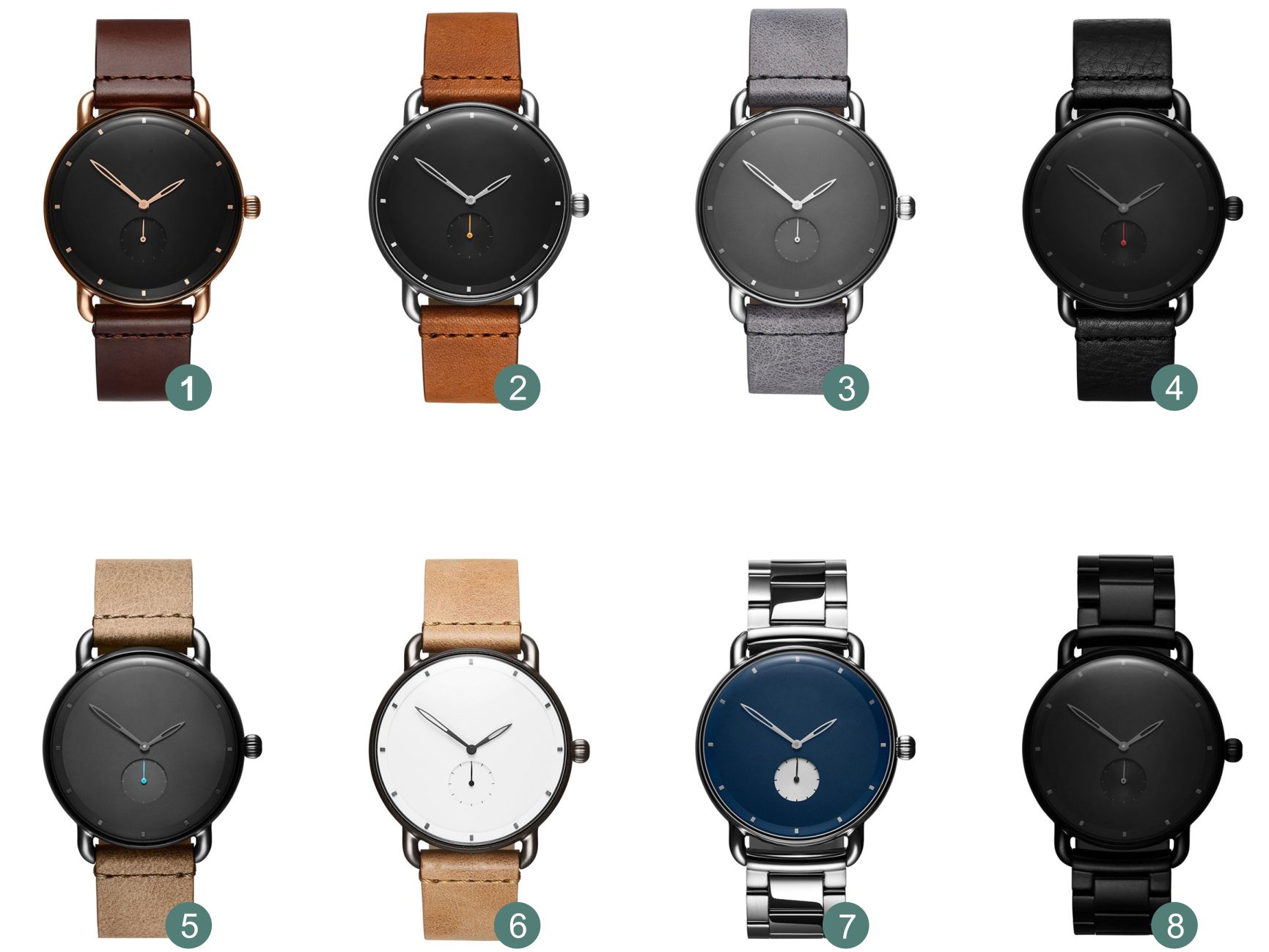 VDEAR - علبة ساعة يد جلدية فاخرة بتصميم بسيط، مصنوعة حسب الطلب، للرجال، من علامة تجارية عالمية، بنمط الفولاذ المقاوم للصدأ 24