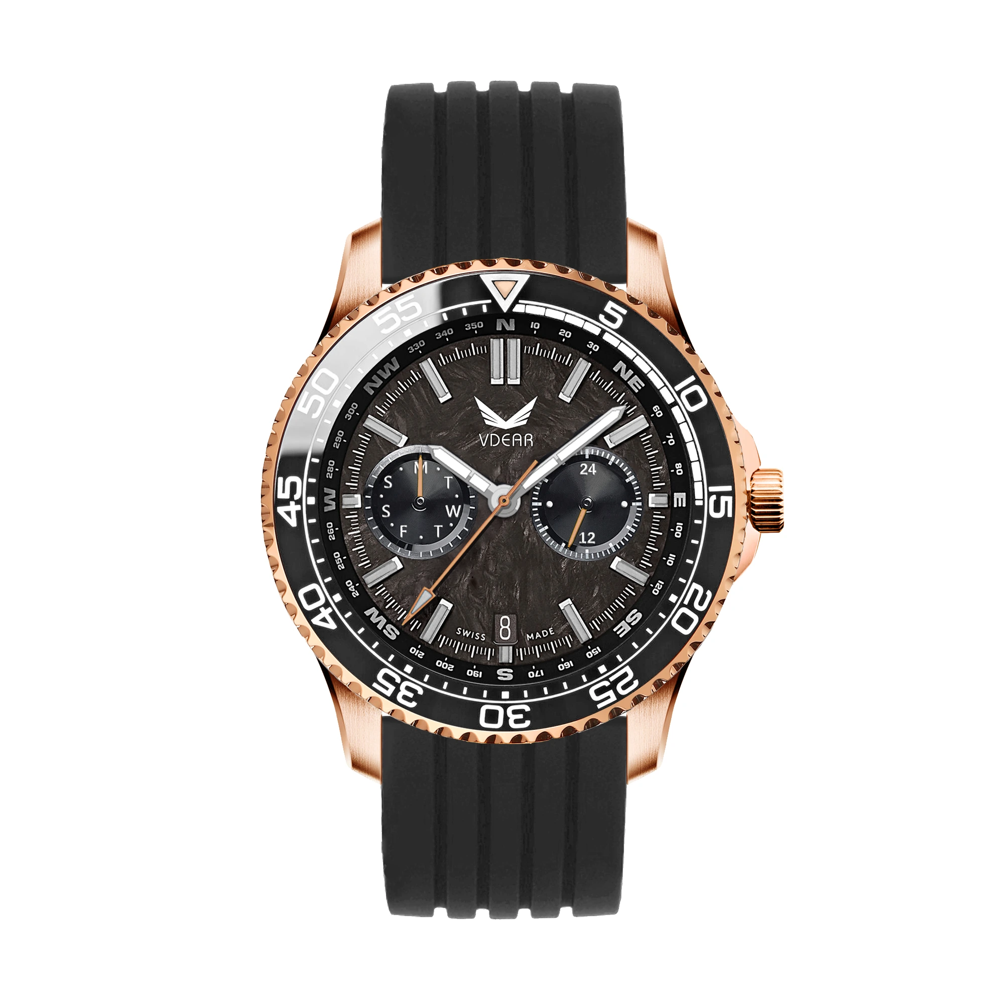 VDEAR - Hot Selling Meaglith High Quality Calendar Quartz Man Wristwatch Silver Japan Movt Oem Mens Luxury Watch Chronograph Watch 1