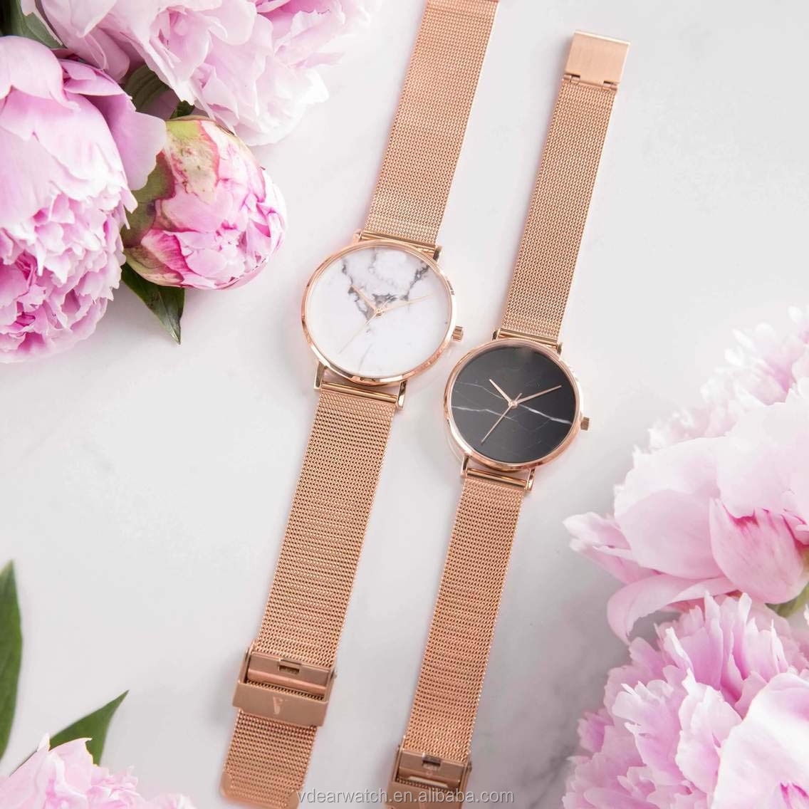 VDEAR - Make your own brand blank watch case minimalist ladies colorful mother of pearl watch dial Fancy Watch 16