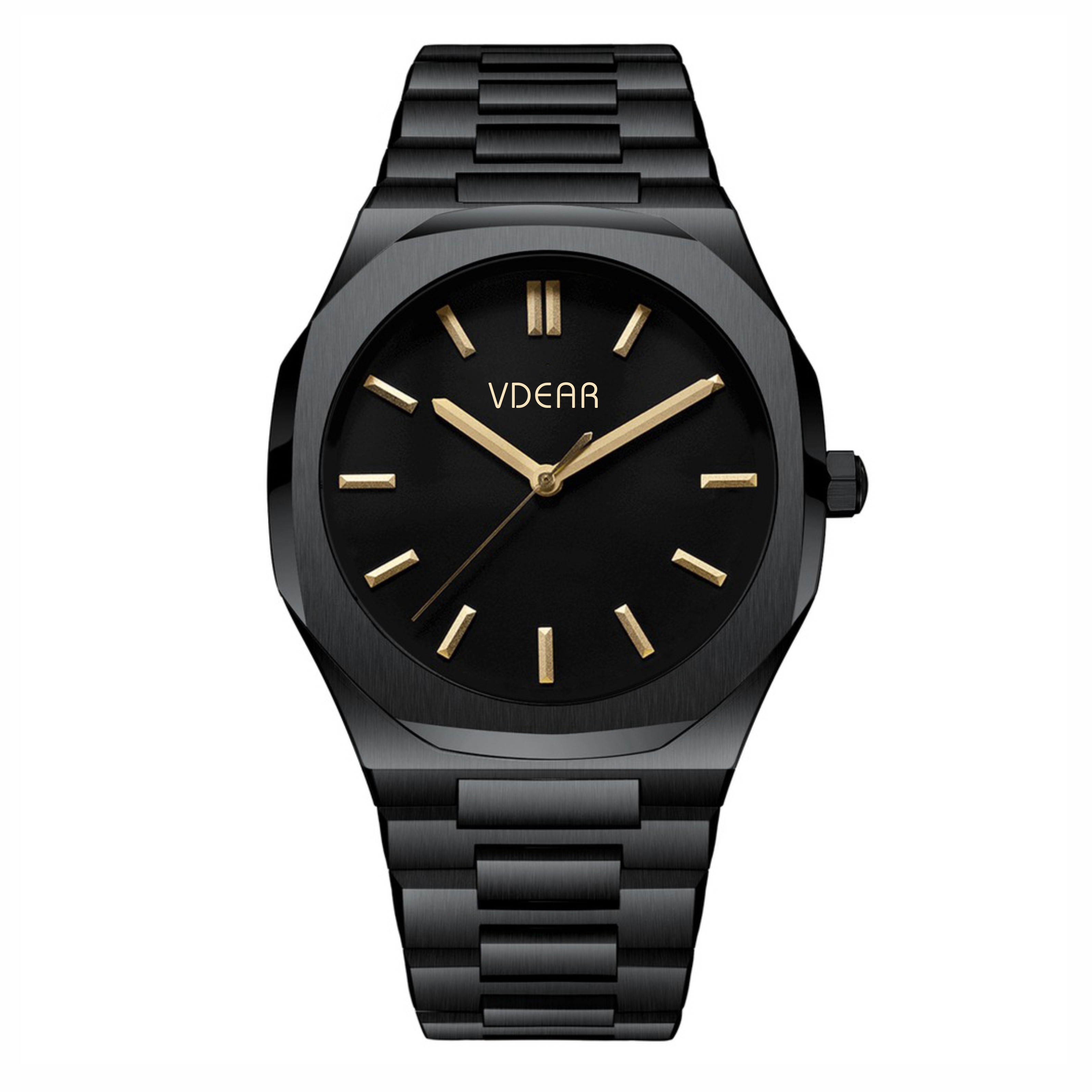 VDEAR - OEM high classic montres hommes 2019 stainless steel chain black color wrist watches from china others 1