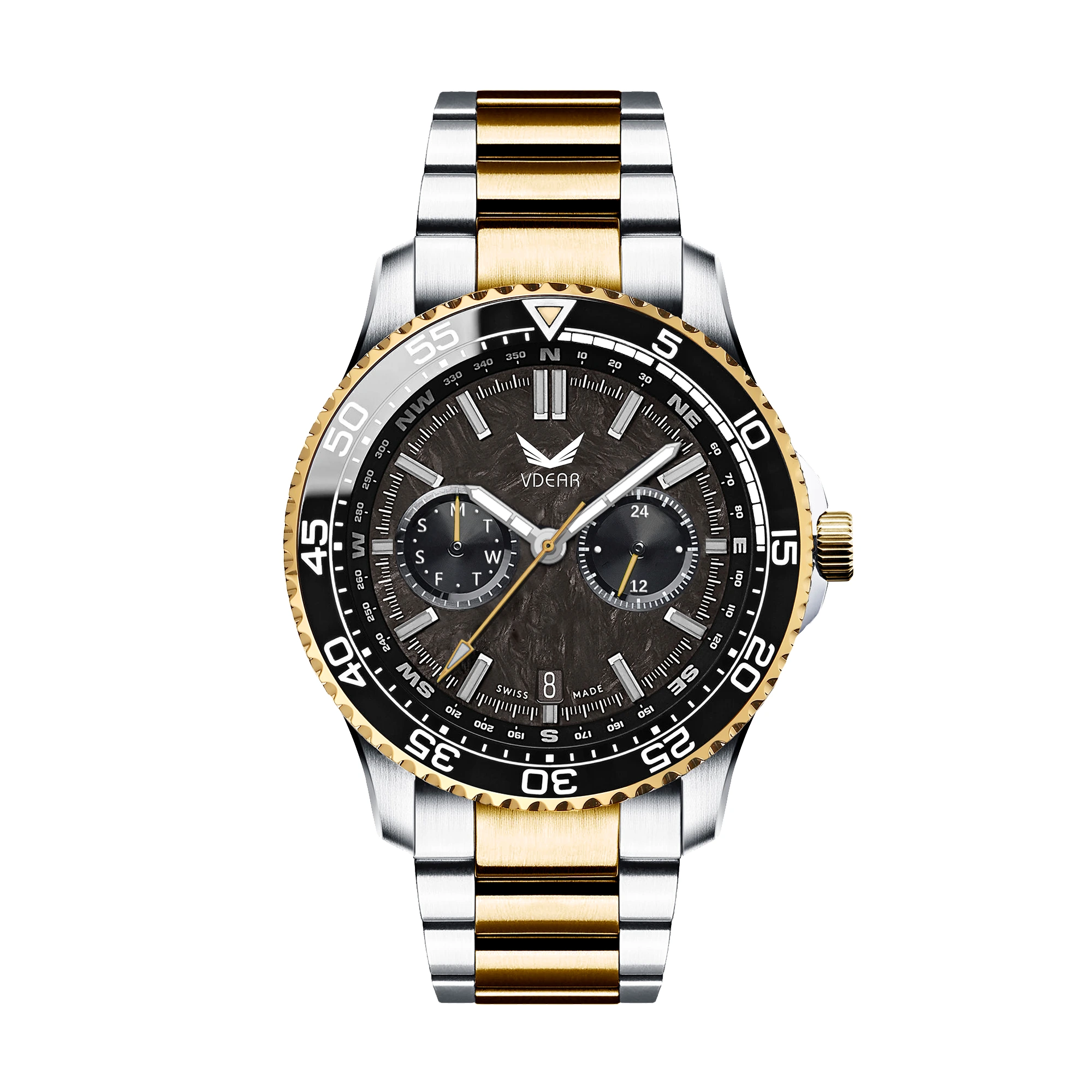 VDEAR - Blank Dial Stainless Steel Caseback Oem Mens Luxury Brand Watches 50m Waterproof Bling Watches Luxury Free Shipping others 1