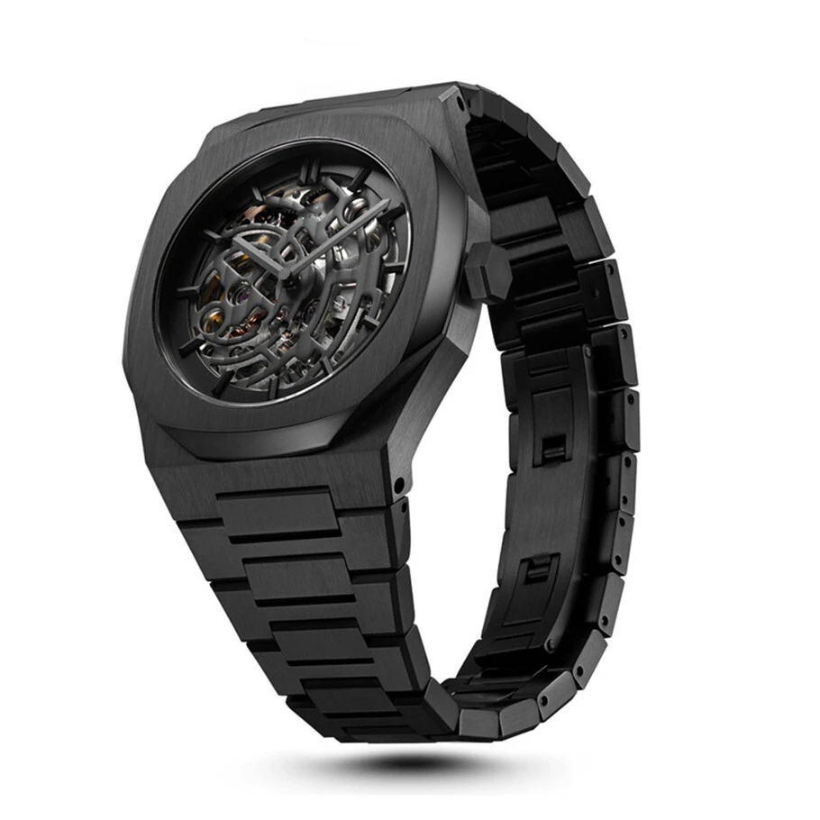 VDEAR - IP Black stainless steel chain band non brand wristwatch automatic men watches stainless steel custom others 1
