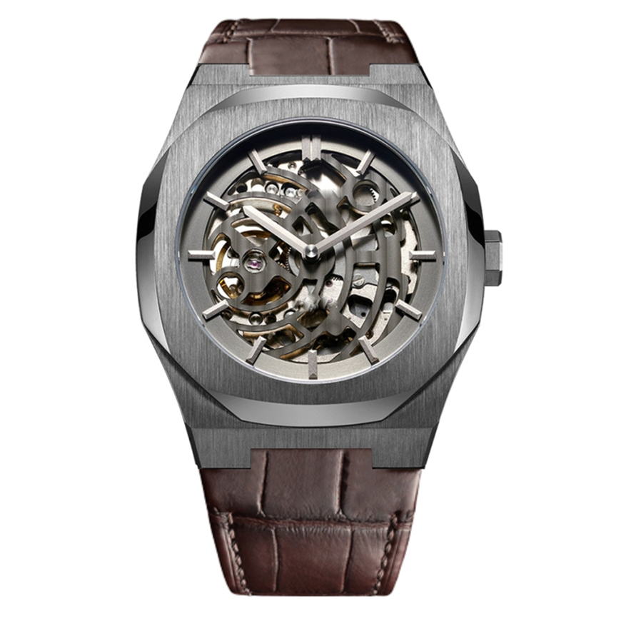 VDEAR - Fashion New Luxury Leather Belt Men Mechanical no Brand Lowest Price Leather Strap Automatic Watch others 1