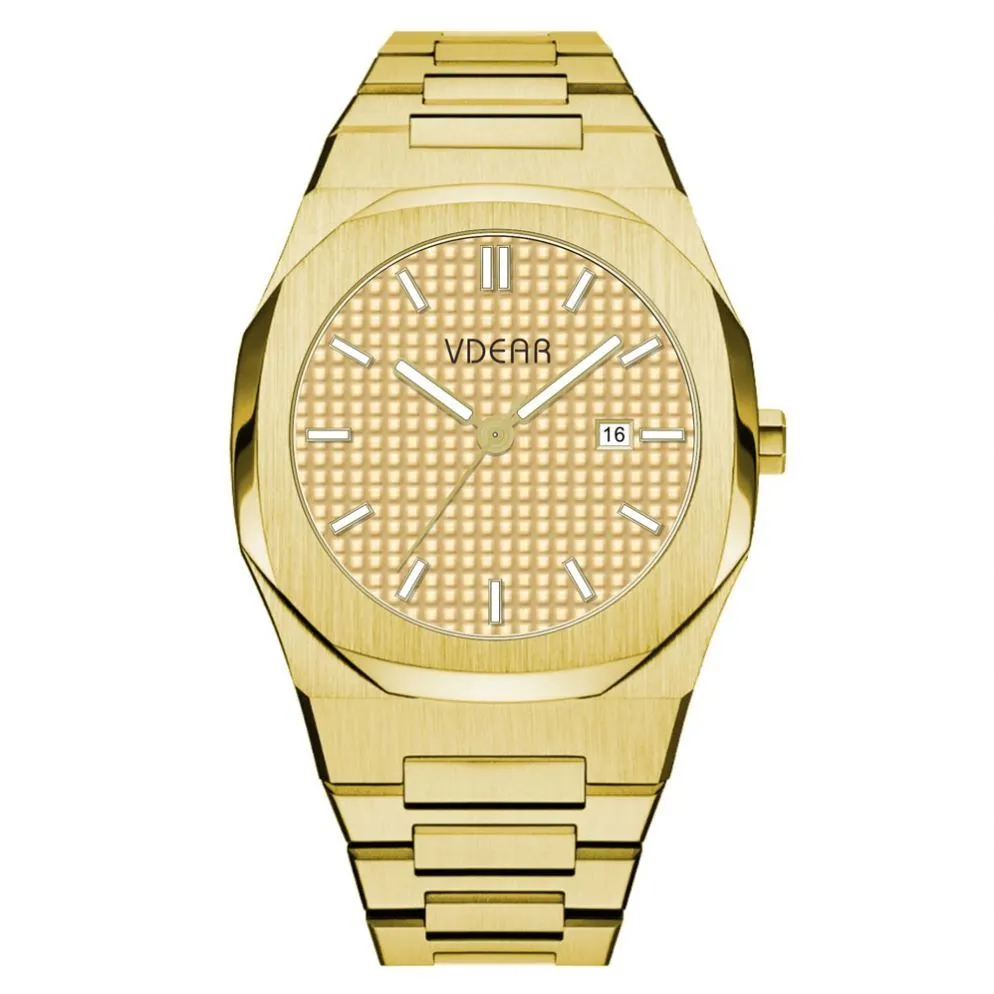 VDEAR - Classic Waterproofing Blank Case Stainless Steel Back Montre Homme With Own Logo others 1