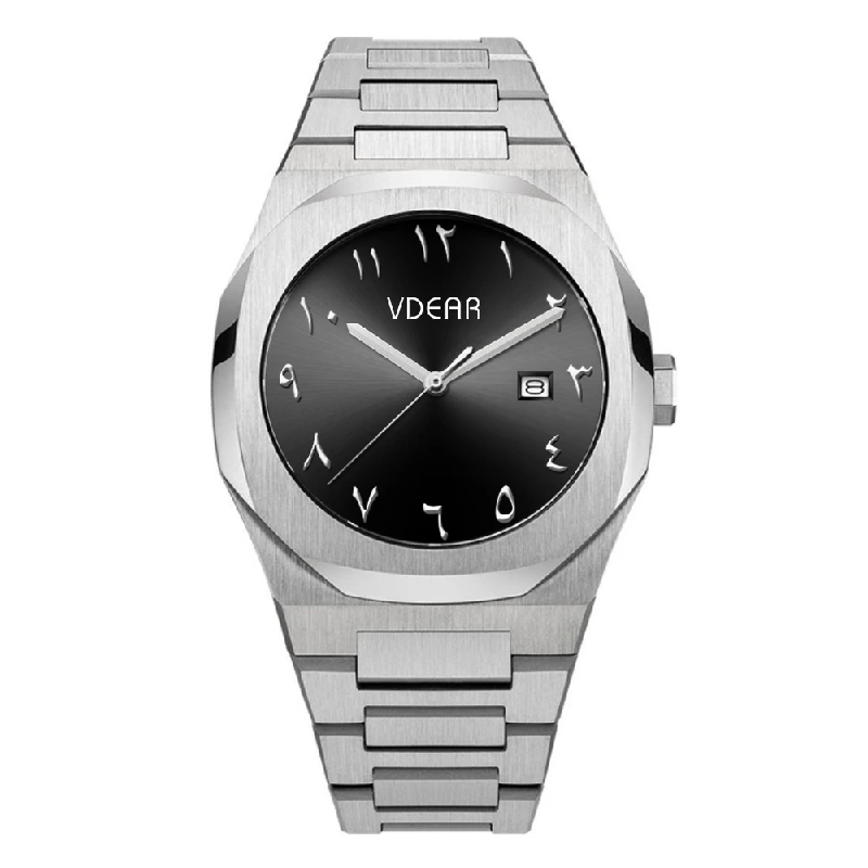 VDEAR - New Causal Arabic Watch For Women Chronograph Watches Stainless Steel Band Wristwatch Quartz Clock With Luminous Pointers others 1