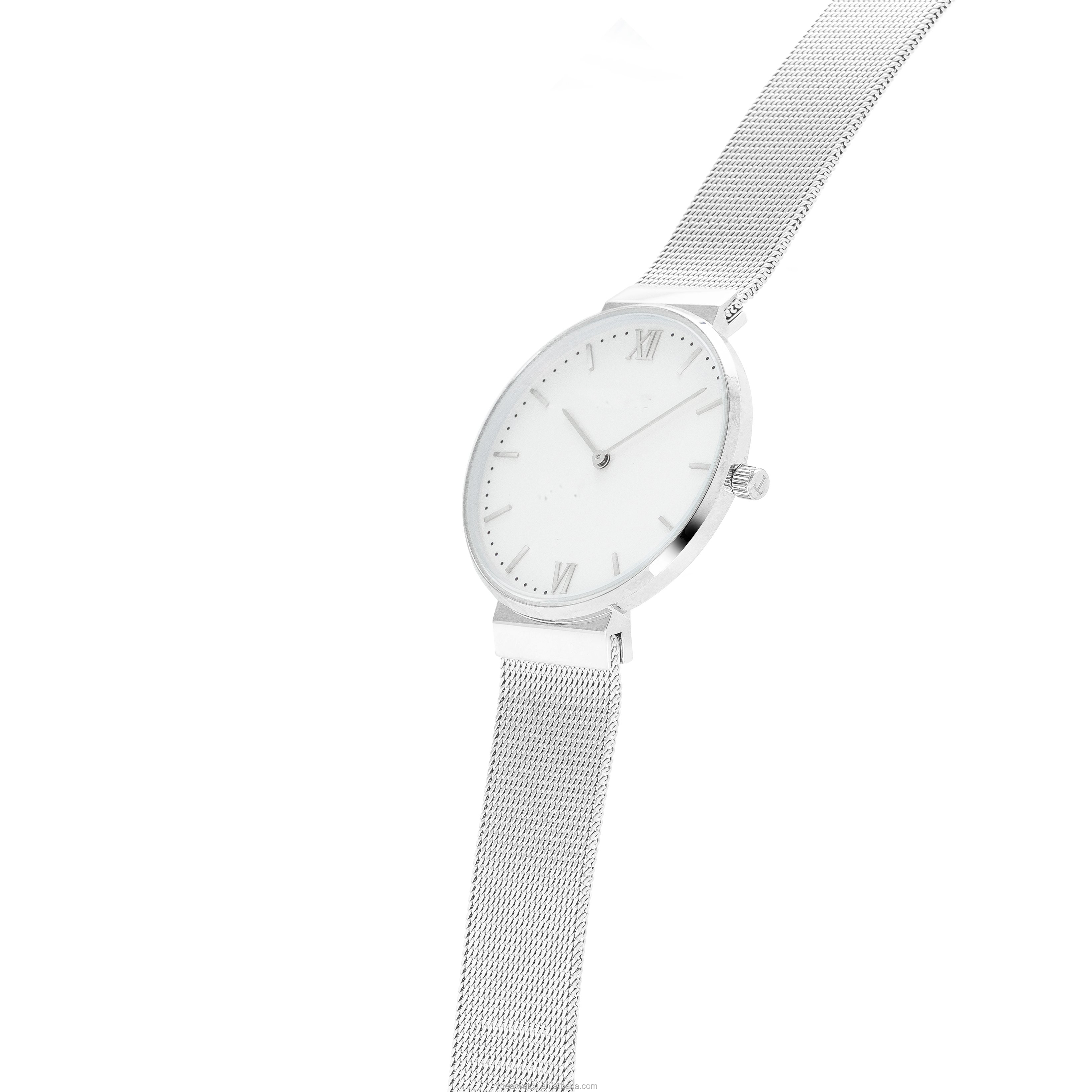 VDEAR - 36mm real marble stone dial women quartz wrist watch with mesh strap Fancy Watch 21