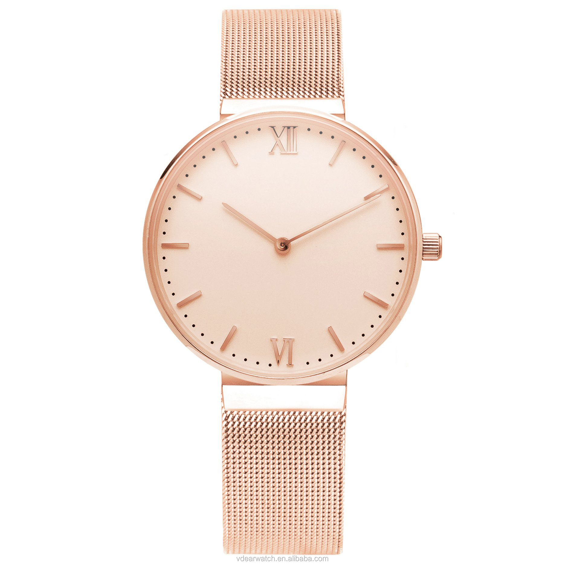 VDEAR - 36mm real marble stone dial women quartz wrist watch with mesh strap Fancy Watch 15