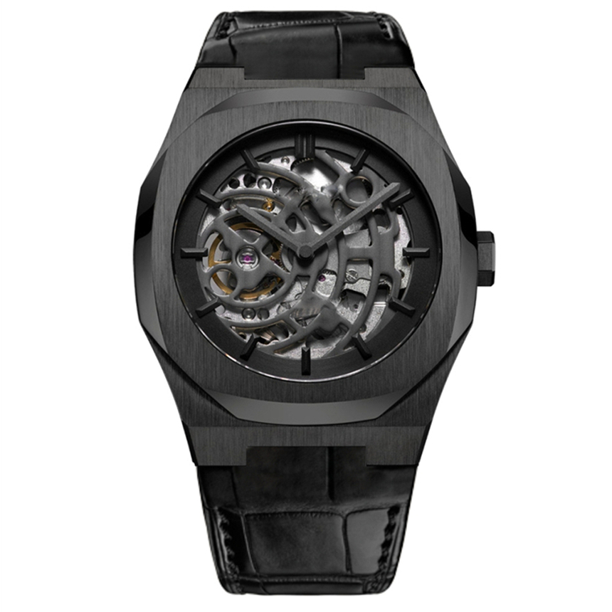 VDEAR - Montres-bracelets de luxe automatiques à mouvement automatique et bracelet en cuir pour homme et autres 1