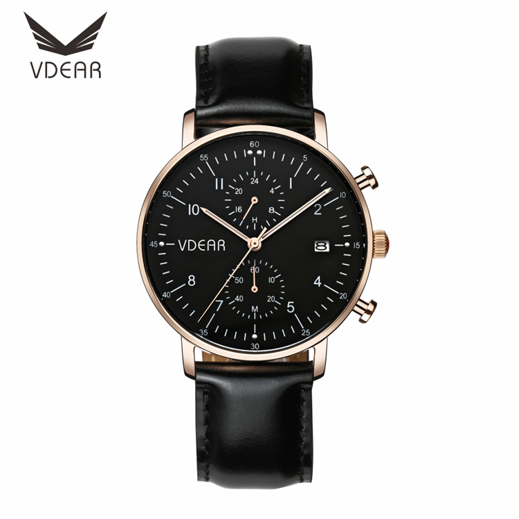 VDEAR - Crocodile leather band 5atm waterproof japan movt quartz custom brand watches men wrist luxury others 1