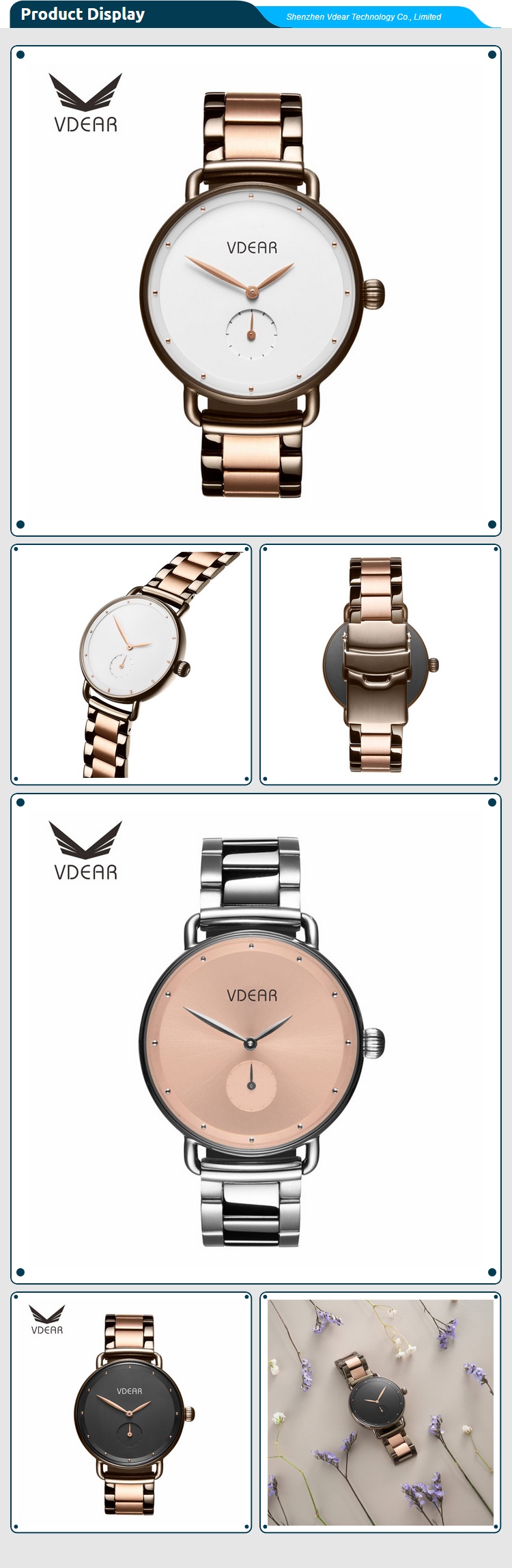 VDEAR - 3ATM waterbestendig Japans 1L45 quartz uurwerk lage minimale afname minimalistische horloge dames 2019 overige 14