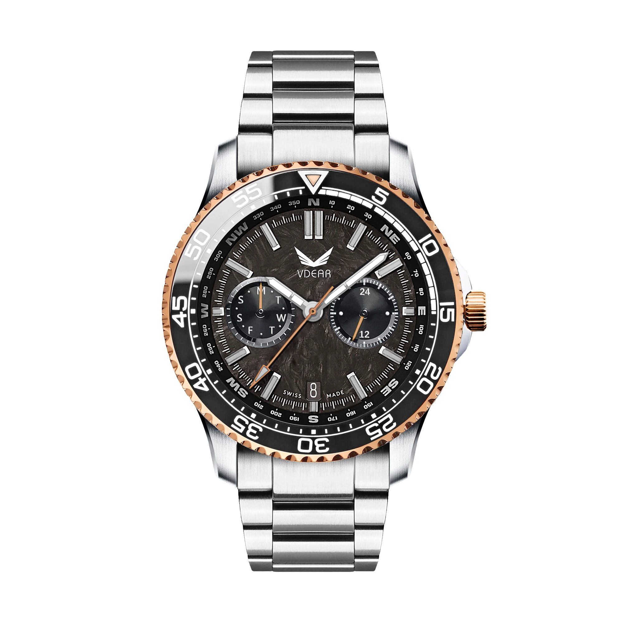 VDEAR - 2021 Fashion Minimalist Quality Men Watch Brand Logo Water Resistant All Stainless Steel Watches Men Luxury others 1