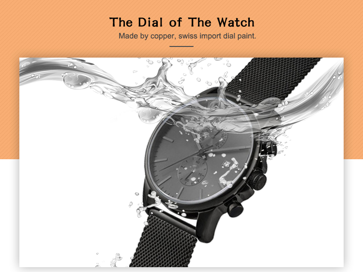 VDEAR - Luxury Fashion Chorograph Classic Stainless Steel Mesh Strap Wristwatches others 8