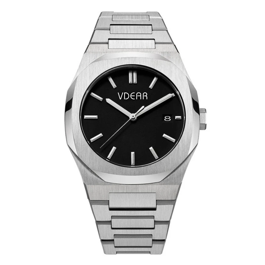 VDEAR - Stainless Steel Strap Custom Logo Waterproof Quartz Steel Waterproof Luxury Wrist Watch for Men others 1