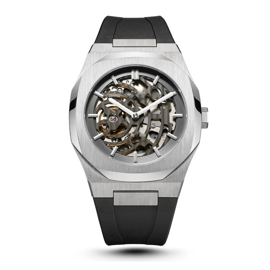 VDEAR - Black silicone strap 3atm water resistant popular watch men automatic mechanical others 1